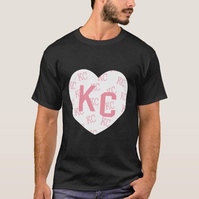 Pink Kc Heart Adorable Pink Kansas City Heart Cute T-Shirt (Front)