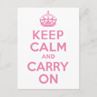Pink Keep Calm And Carry On