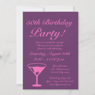 Pink Keep calm it's a Birthday party invitations
