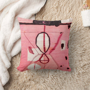 Pink Kilim Bohemian Moroccan Throw Pillow