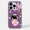 Pink Kimono Kawaii Kokeshi Doll on Purple