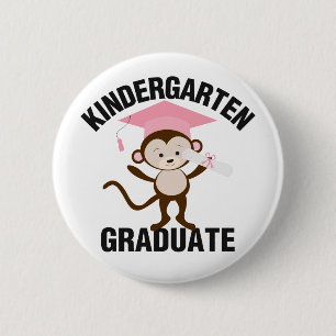 Pink Kindergarten Graduate 6 Cm Round Badge
