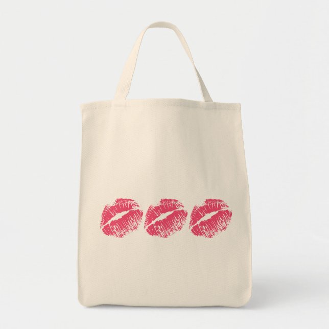Pink Kiss Tote Bag (Front)