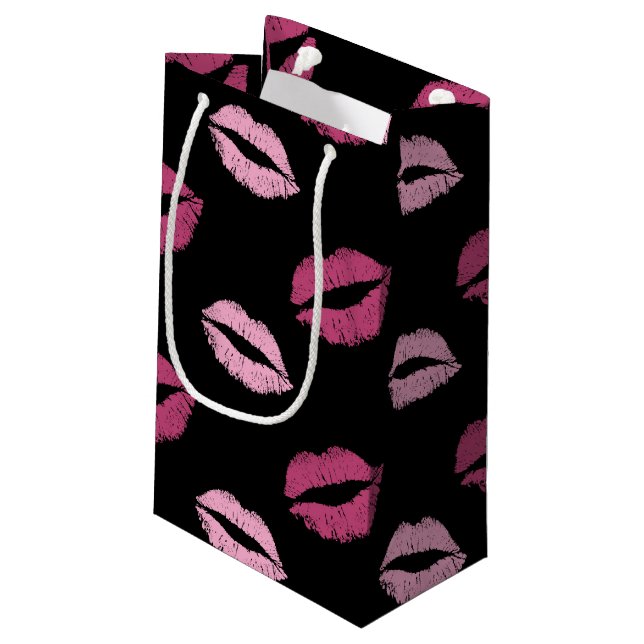 Pink Kisses Small Gift Bag (Back Angled)