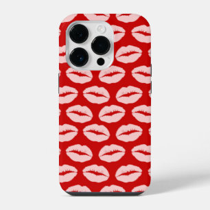 Pink Kissy Lips iPhone 14 Pro Case