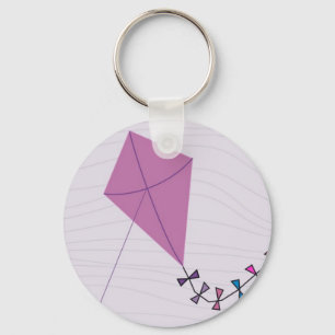 Pink Kite Key Ring