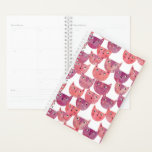 Pink Kitty Cat Power Planner<br><div class="desc">Cute but sassy modern pink watercolor kitty cats. Perfect for feminists, animal lovers and cat people, crazy or otherwise.</div>