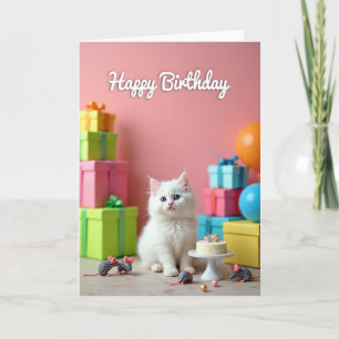 Pink Kitty Celebration Card