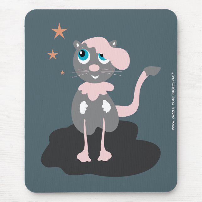 Pink Kitty Mouse Pad (Front)