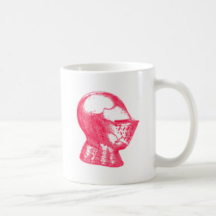 Pink Knight Mediaeval Armour Helmet Knights Coffee Mug