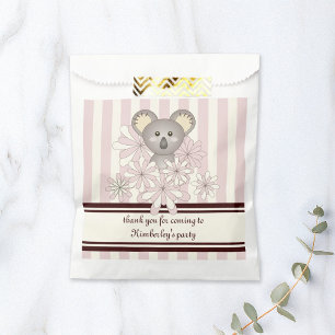 Pink Koala Baby Girl Shower / Kids Birthday Party Favour Bag
