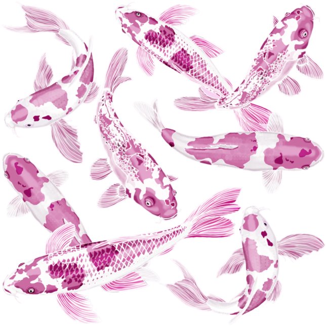 Pink Koi mini print tissue paper (Creator Uploaded)