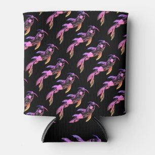 Pink Koi Pattern Editable Insulated Can Cooler