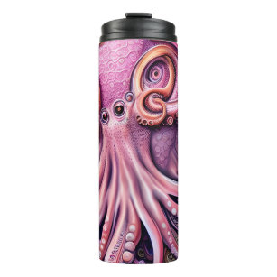 Pink Kraken Octopus Tentacles Thermal Tumbler