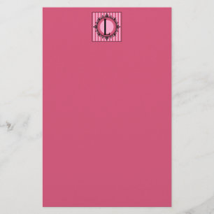 Pink 'L' monogram Stationery
