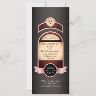 Pink Label Bachelorette Invitation