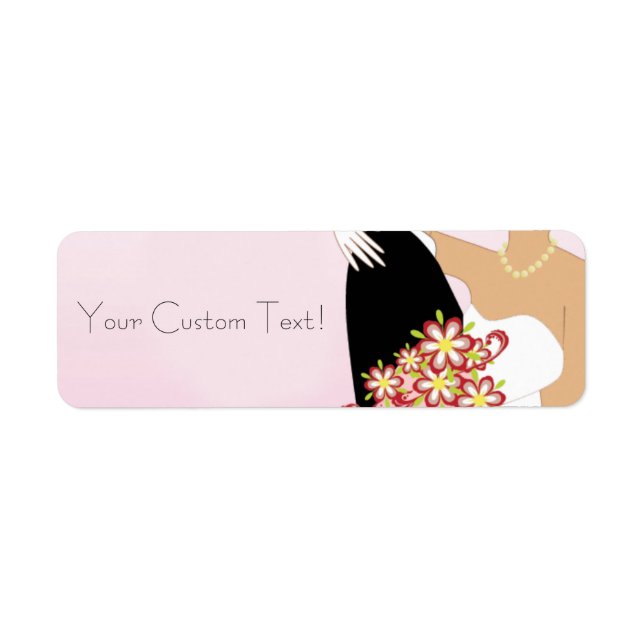 Pink Label - Wedding Return Address Label (Front)