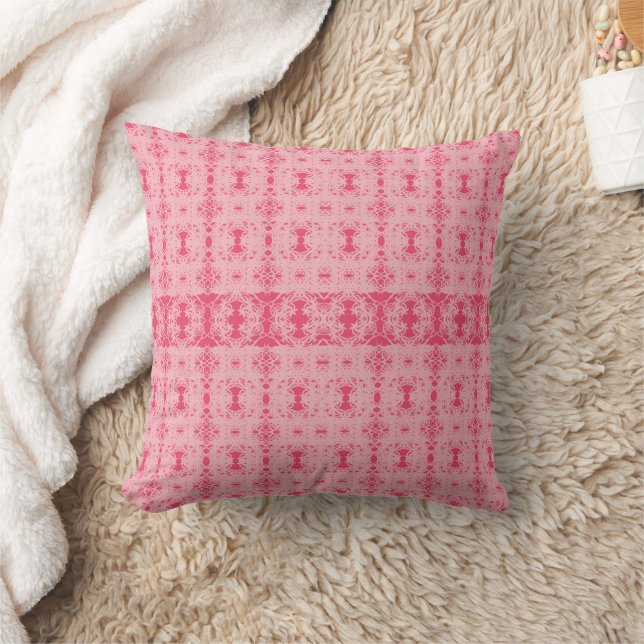 Pink Lace Bloom Cushion (Blanket)