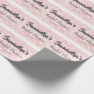 Pink Lace Bridal Shower  Wrapping Paper
