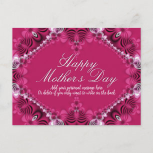 Pink Lace Elegance Mothers Day Postcard