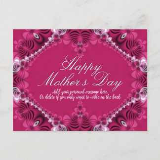 Pink Lace Elegance Mothers Day Postcard