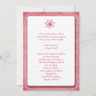 Pink Lace Flower Invitiations Invitation