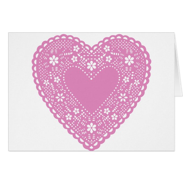 Pink Lace Heart (Front Horizontal)
