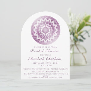 Pink Lace Mandala Bridal Shower Invitation