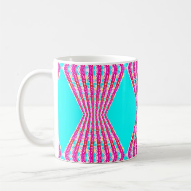 pink lace pattern coffee mug (Left)