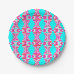 pink lace pattern paper plate