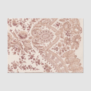 Pink Lace Roses Tissue Paper