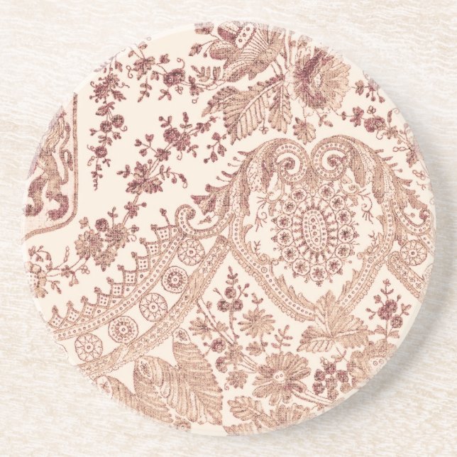 Pink Lace With Roses Coaster (Front)