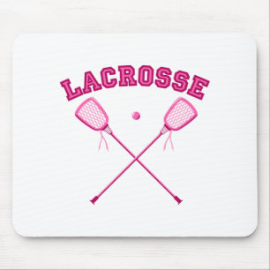 Pink Lacrosse Logo Mouse Pad
