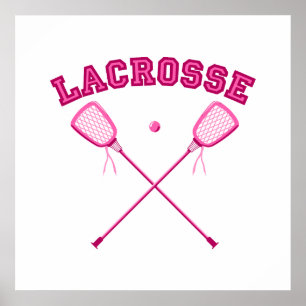Pink Lacrosse Logo Poster