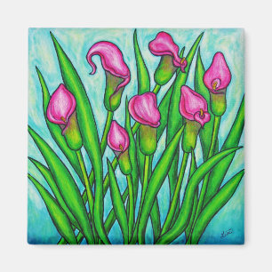 Pink Ladies - Calla Lily Floral Magnet