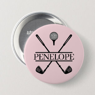 Pink Ladies Golf Name 7.5 Cm Round Badge