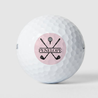 Pink Ladies Golf Name Balls