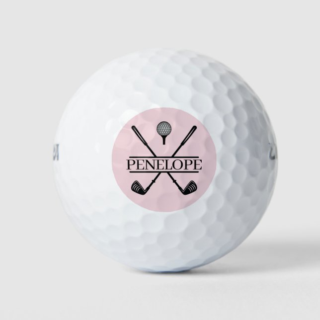 Pink Ladies Golf Name Balls (Front)
