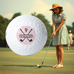 Pink Ladies Golf Name Balls