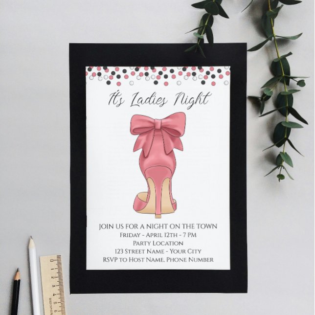 Pink Ladies Night Bachelorette Party Invitation (Creator Uploaded)