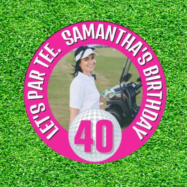 Pink Lady Amazing Golf Party  Paper Plate (Swing into Joy with Pink Lady Plates!)