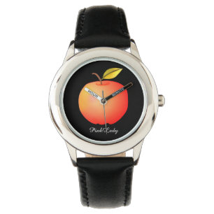 Pink Lady Apple Fruit Romantic Girly Simple Chic Watch