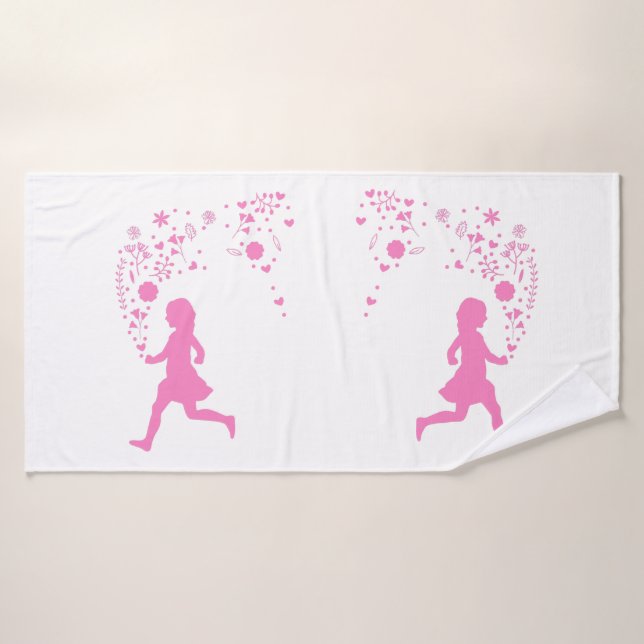 Pink Lady. Bath Towel Set (Bath Towel)