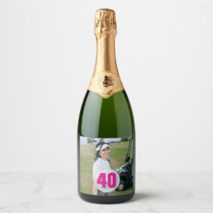 PINK LADY Birthday Golf Bash! Sparkling Wine Label