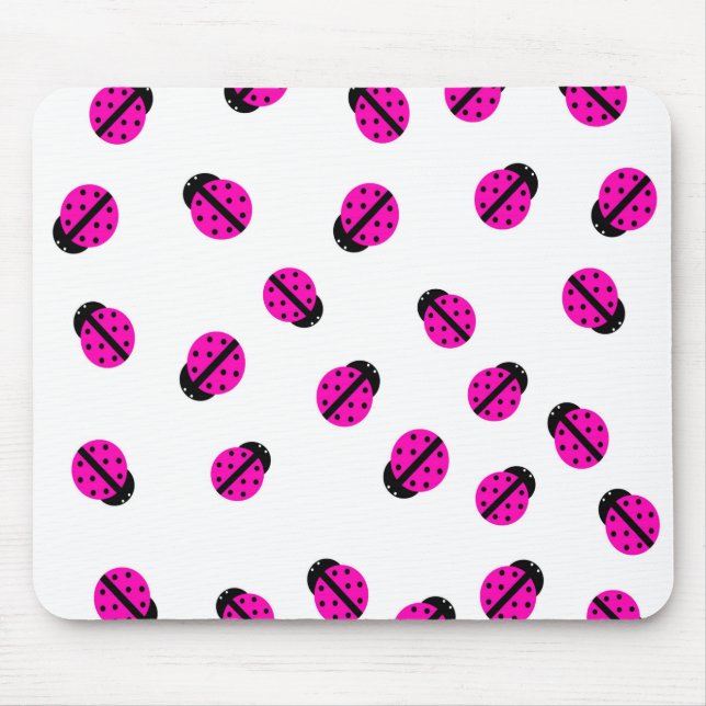 Pink Lady Bug Mousepad (Front)