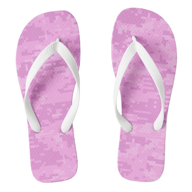 Pink Lady Digital Camo Pattern Thongs (Footbed)