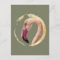 Pink Lady | Flamingo Bird Watercolor Illustration