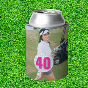 Pink Lady Golf-40 Themed Can Cooler