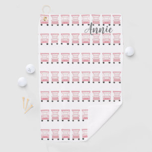 Pink Lady Golf Carts Personalised Golf Towel