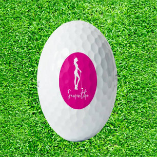 Pink Lady Monogram Golf Balls